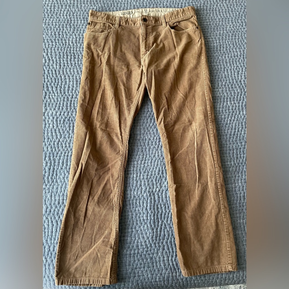 Izod Corduroy Tan Brown Men’s Pants/Trousers - Waist 34
